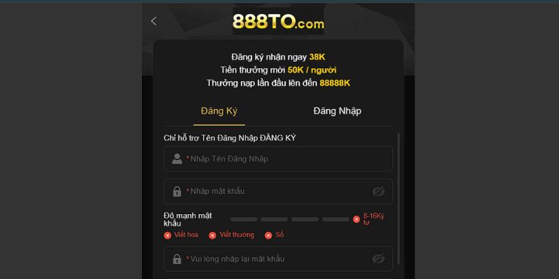 888TO - Nhà Cái Uy Tín Đẳng Cấp Nhất 2026 5 Các Thao Tác Để Tạo Tài Khoản 888To Nhanh Chóng